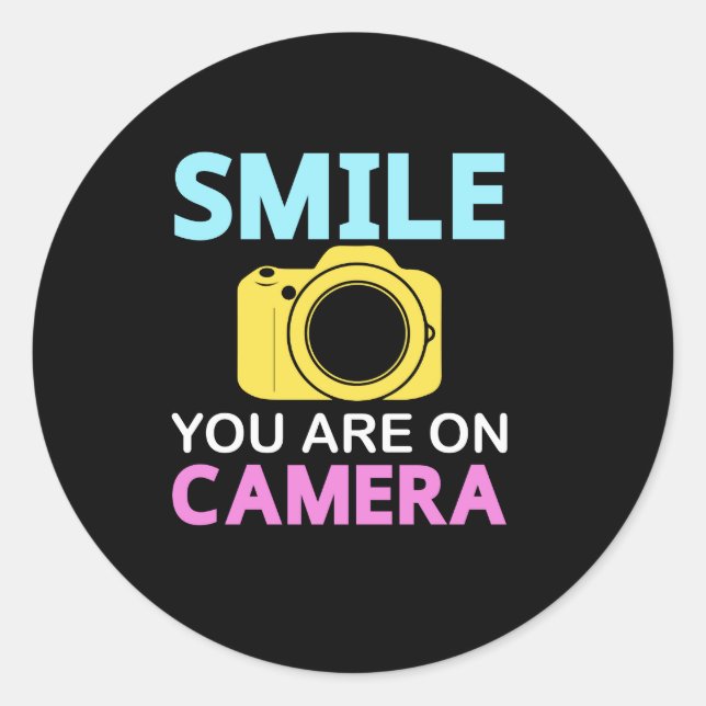 Funny Smile You Are Camera Sticker (Front)