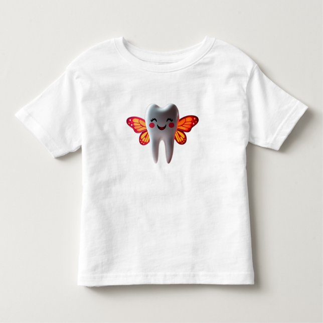 Funny smiley tooth  toddler T-Shirt (Front)