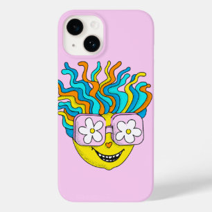 Funny Smiling Character with Pink Glasses Colourfu Case-Mate iPhone 14 Case