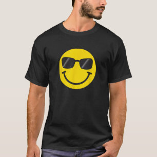 Funny Smiling Emoticon Men Women Graphic Happy Fac T-Shirt