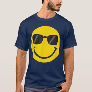 Funny Smiling Emoticon Men Women Happy Face Smile  T-Shirt