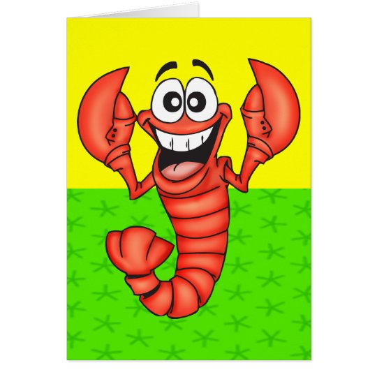 Funny Smiling Lobster Card