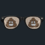 Funny Smiling Poop Emoticon Retro Sunglasses<br><div class="desc">These funny poop emoticon glasses features smiling poo on a light brown background.</div>