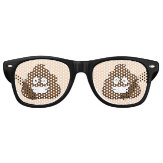 Funny Smiling Poop Emoticon Retro Sunglasses