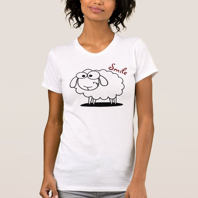 Funny smiling sheep T-Shirt (Front)