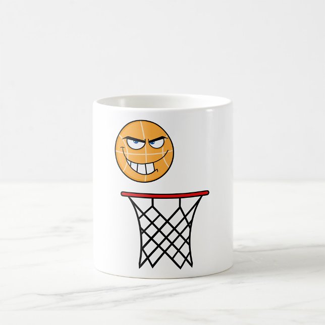 Funny Smirking Basketball Face Dunking  Coffee Mug (Creator Uploaded)