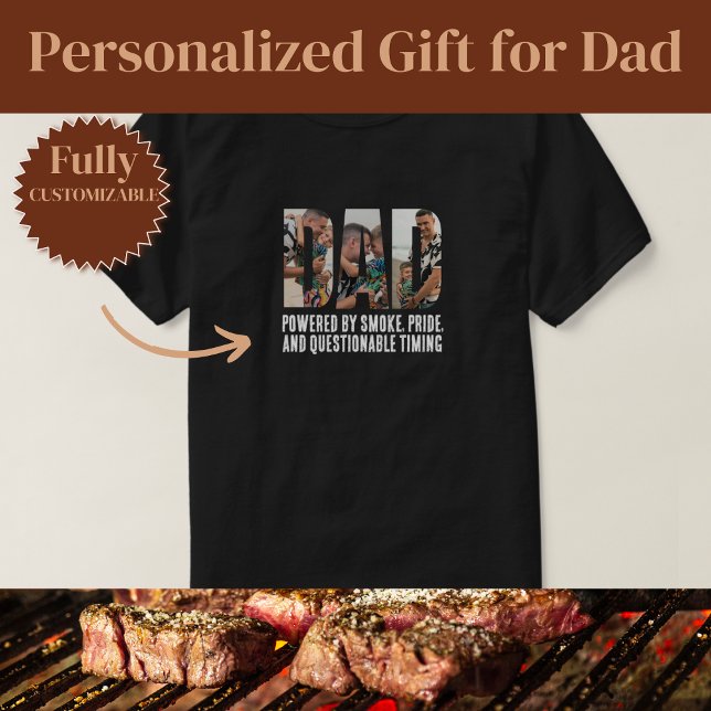 Funny Smoke Powered Dad BBQ T-Shirt (Funny Smoke Powered Dad BBQ T-Shirt)
