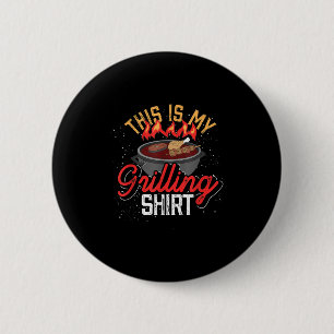 Funny Smoked Meat Lover Men Gift Grilling Bbq Barb 6 Cm Round Badge