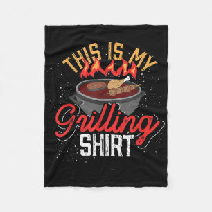 Funny Smoked Meat Lover Men Gift Grilling Bbq Barb Fleece Blanket