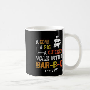 Funny Smoked Meat Pork Grilling Gift Pig Cow Barbe Coffee Mug