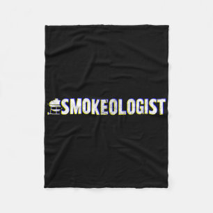 Funny smokeologist' - Grill Bbq Fleece Blanket