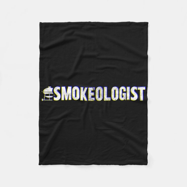 Funny smokeologist' - Grill Bbq  Fleece Blanket (Front)