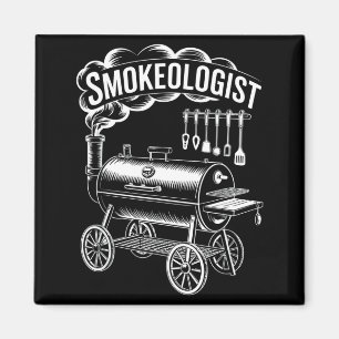 Funny smokeologist saying bbq smoker grill womenFu Magnet