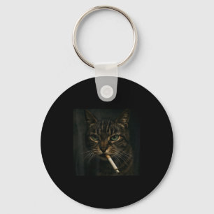 Funny Smoking Cat, Cigarette Kitty Gen Z Meme, Cat Key Ring