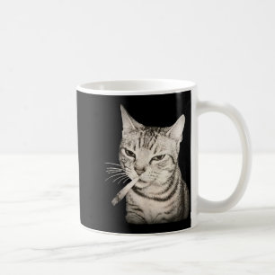 Funny Smoking Cat Cigarette Kitty Gen Z Meme  Coffee Mug
