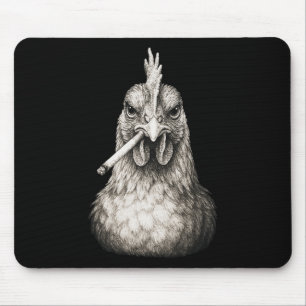 Funny Smoking Chicken Cigarette Gen Z Meme Farm An Mouse Pad