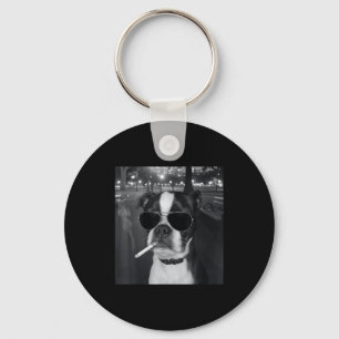 Funny Smoking Dog Meme Cigarette Gen Z Meme Dog Lo Key Ring