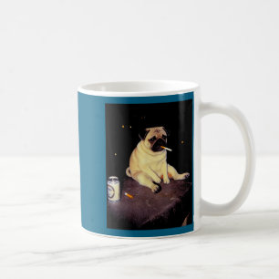 Funny Smoking Dog Pug Meme  Coffee Mug