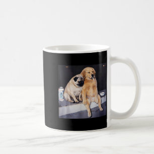 Funny smoking dog pug meme golden retriever meme coffee mug