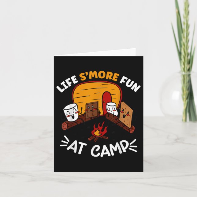 Funny Smores Camping Campfire Marshmallow Life Smo Card (Front)