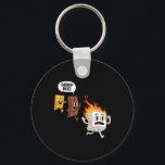 Funny Smores Camping Roasting Outdoor Adventure Lo Key Ring<br><div class="desc">Funny Smores Camping Roasting Outdoor Adventure Lover</div>