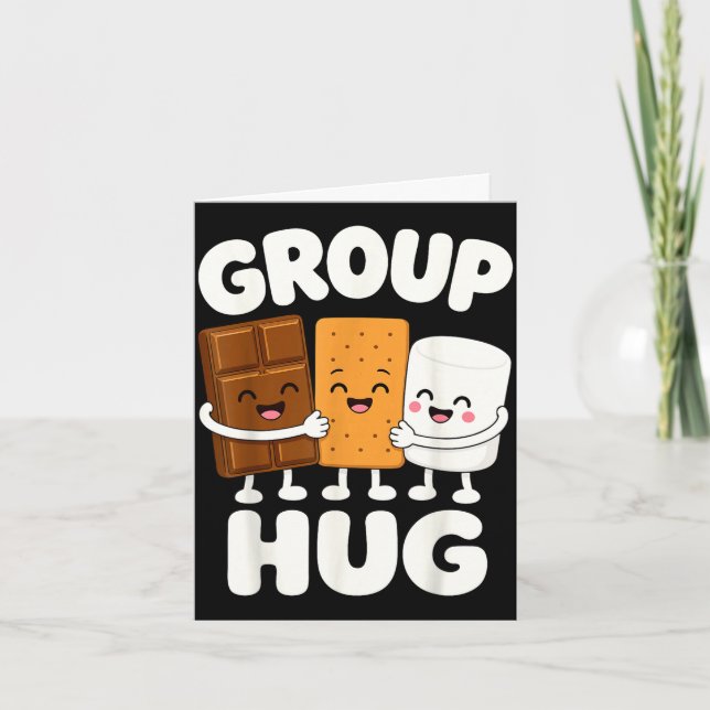 Funny s'mores marshmallow campfire  card (Front)