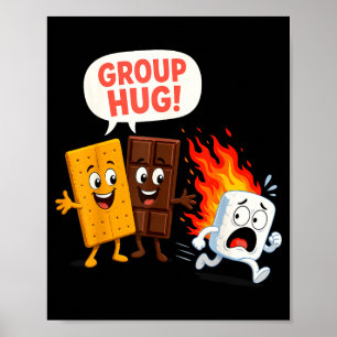 Funny s'mores marshmallow poster