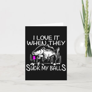 Funny Smutty Fisher Carp Fishing  Card