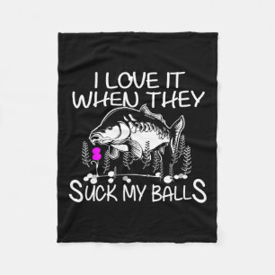 Funny Smutty Fisher Carp Fishing Fleece Blanket