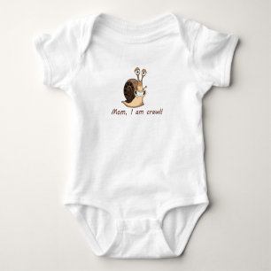 funny snail baby bodysuit