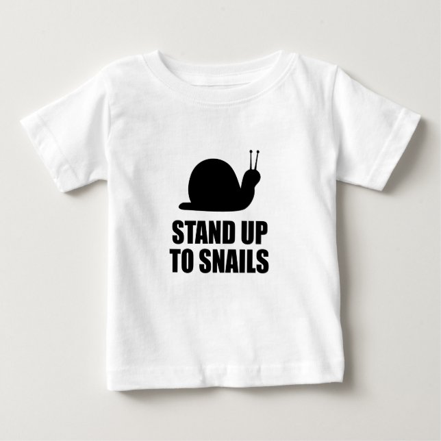 Funny Snail Baby T-Shirt (Front)