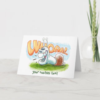 funny snail cartoon holiday card