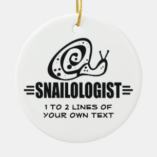 Funny Snail Ceramic Ornament
