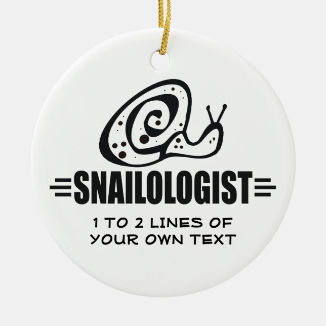 Funny Snail Ceramic Ornament (Front)
