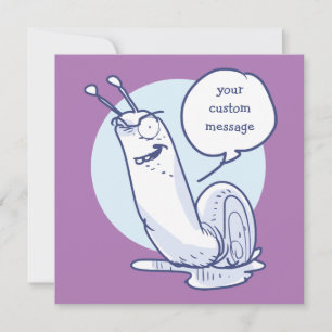 funny snail says something, cartoon