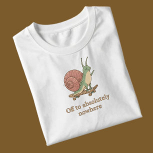 Funny Snail Skateboard T-Shirt – Cute Aesthetic Tri-Blend Shirt