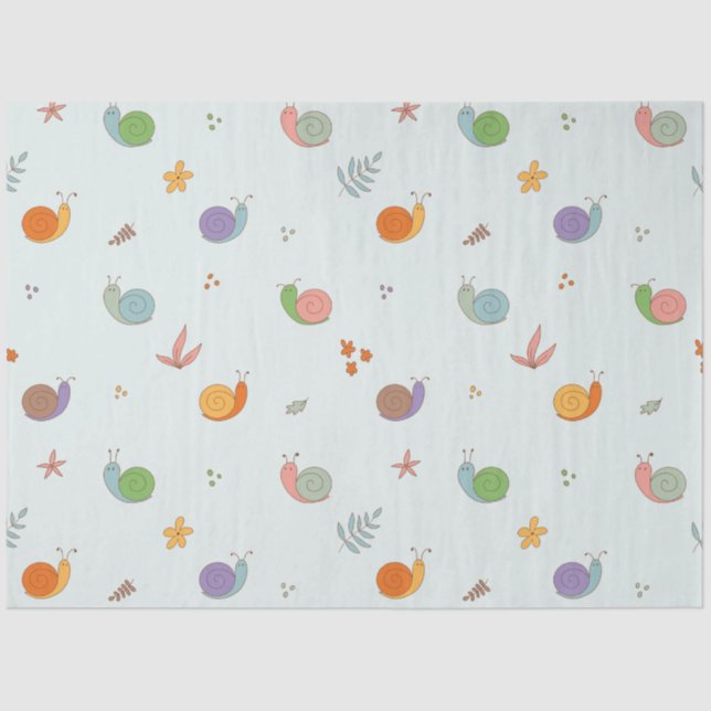 Funny snails tissue paper (Front)