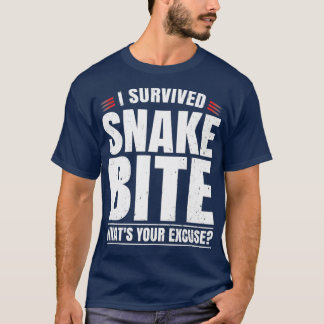 Funny Snake Bite Survivor Recovery Get Well Joke T-Shirt