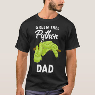 Funny Snake Lover Dad Green Tree Python  T-Shirt