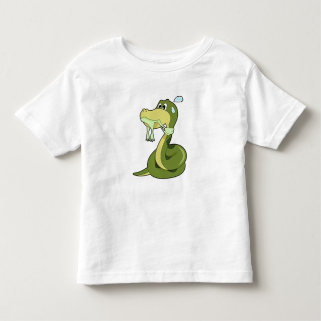 Funny Snake Toddler T-Shirt (Front)