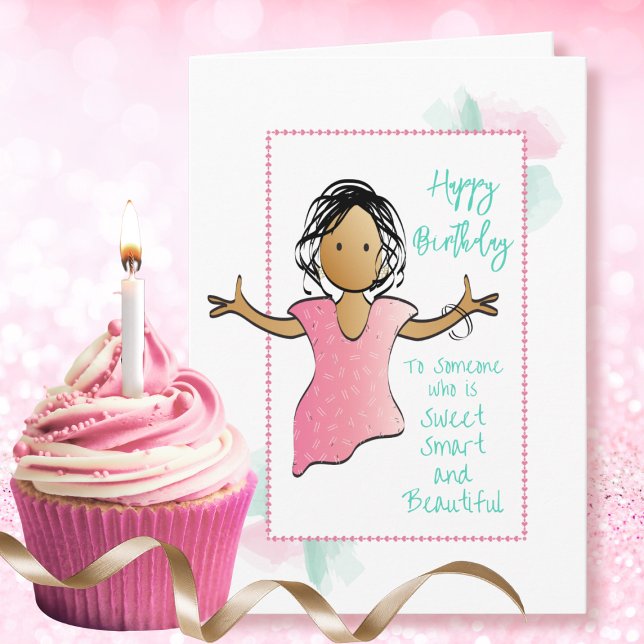 Funny Snarky Comical Cartoon for Her Birthday Card (Creator Uploaded)