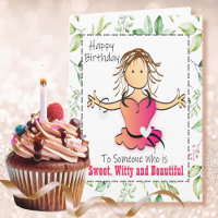Funny Snarky Joke for Woman BFF Friend Birthday