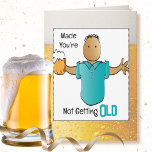 Funny Snarky Male Cartoon Beer Fun Ethnic Birthday Card<br><div class="desc">Want a card that appears to be a compliment but has a funny punchline?  This snarky card can be personalised with his name to add a custom touch!</div>