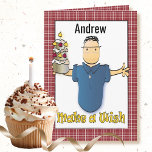 Funny Snarky Male Cartoon Old Age Birthday Card<br><div class="desc">Does that guy that's turning a year older appreciate a good laugh?  This funny and snarky card can be personalized with his name and message to add a custom touch!</div>