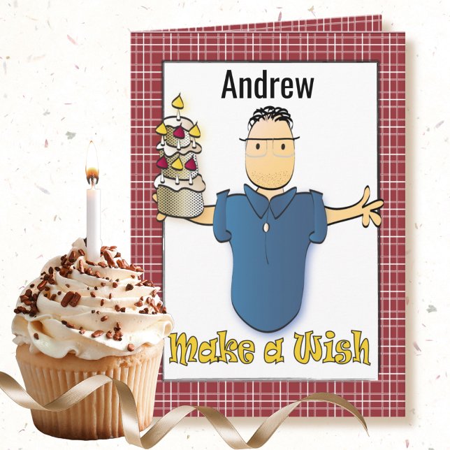Funny Snarky Male Cartoon Old Age Birthday Card (Creator Uploaded)