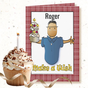Funny Snarky Old Age Joke Male Cartoon Birthday  Card