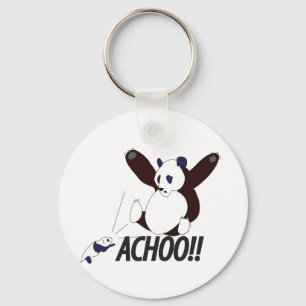 Funny Sneezing Panda Key Ring