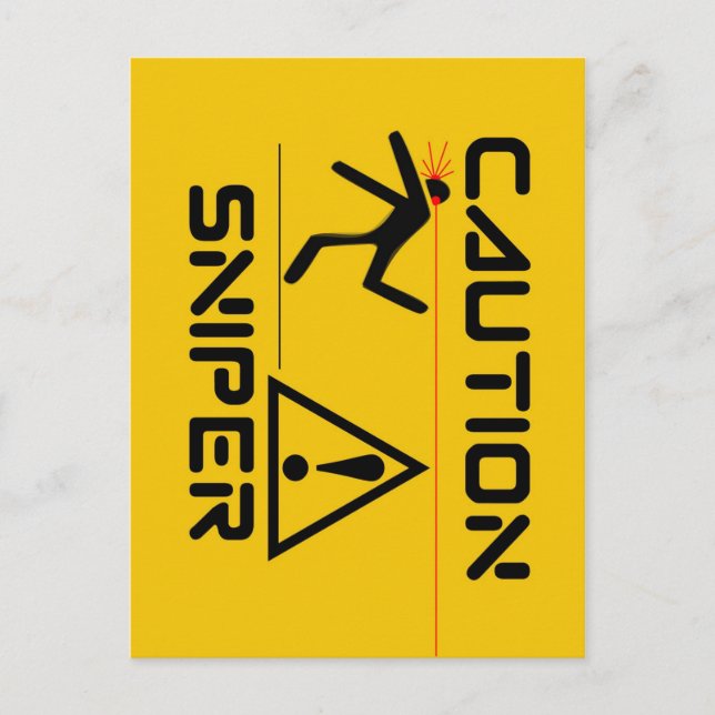Funny Sniper Postcard (Front)