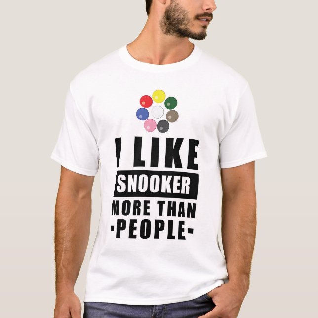 Funny Snooker Design T-Shirt (Front)