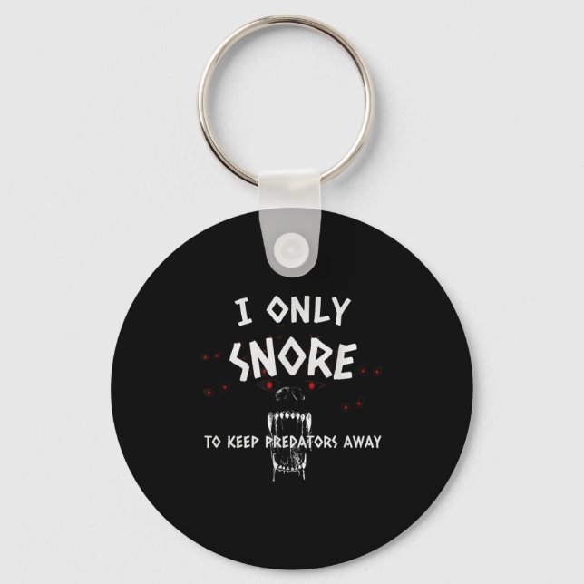 Funny Snoring Camping Snores Very Loud - Novelty S Key Ring (Front)